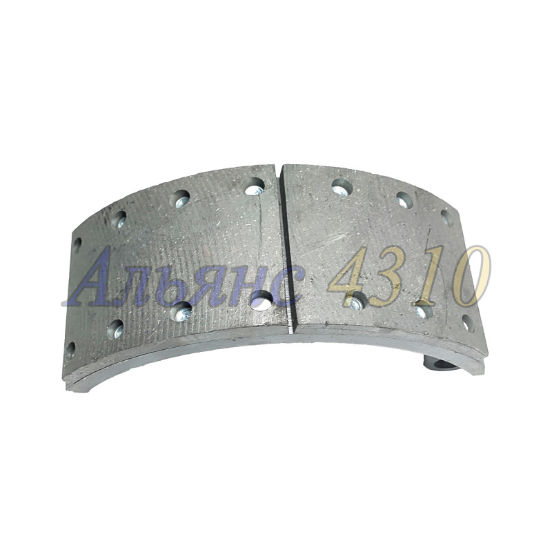 Колодка тормозная в сборе литая (укороченная накладка) - под завод